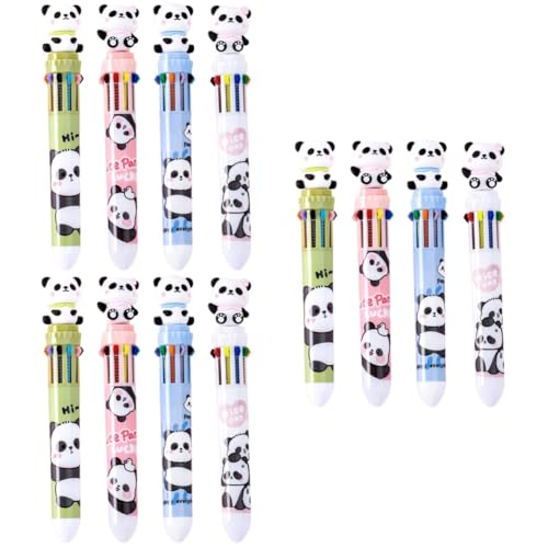 VILLCASE 3 Sätze Kugelschreiber Mit 10 Farben Multi-stift Stifte Für Erwachsene Klebestreifen Vier Mehrfarbiger Stift Schreibgeräte Kawaii-zeichenstifte Schülerbedarf Plastik 4 Stück * 3 von VILLCASE