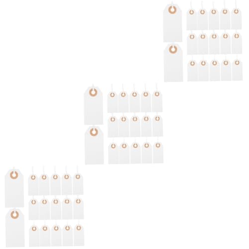 VILLCASE 3 Sätze Leeres Etikettenetikett Preisschilder Markierungsetiketten Hängende Tags Leere Kennzeichnungsschilder Verkaufsetiketten Kennzeichnungsetiketten Papier Weiß 200 Stück * 3 von VILLCASE