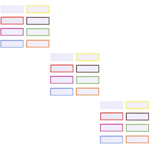 VILLCASE 3 Sätze Magnetisches Etikett Das Etikett Magnetetiketten Für Das Home Office Magnetischer Etikettenaufkleber Namensschild Magnetische Etikettenaufkleber Papier 40 Stück * 3 von VILLCASE