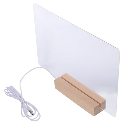 VILLCASE 3 Sätze Nachtlicht-Notiztafel beleuchtetes Memoboard Kalender Acryl Notiztafel aus Acryl kinder schreibtafel notizblock kinder nachtlampe Nachrichtentafel im Büro Schulnotiztafel von VILLCASE