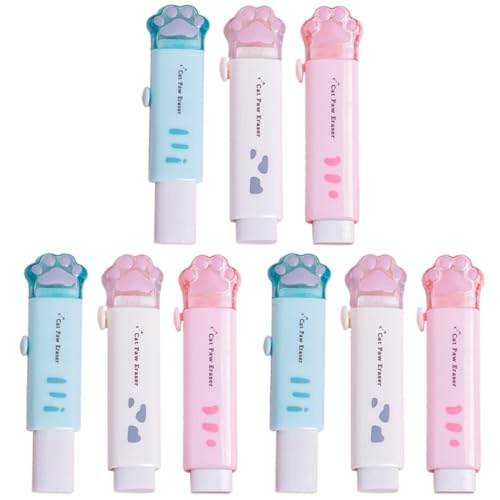 VILLCASE 3 Sätze Radiergummi Für Katzen Pfoten Katzenstift Produkte Niedliche Radiergummis Erasers for Kawaii Radiergummi Süße Bürovorräte Tragbare Radiergummis 3 Stück * 3 von VILLCASE