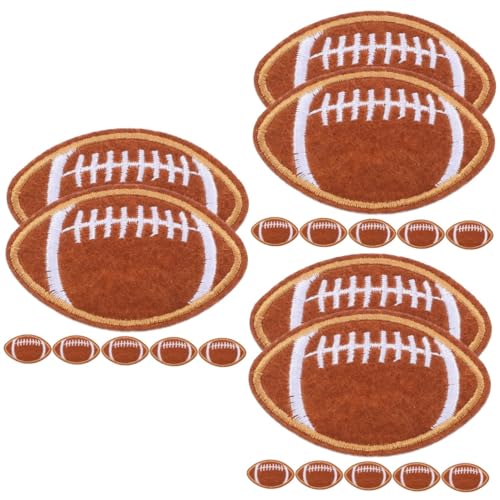 VILLCASE 3 Sätze Rugby-patch Benutzerdefinierter Patch Buchstabenflecken Baseball-patch Aufkleber Sterne-pickel-patches Hydrokolloidpflaster Gestickte Aufnäher Brown Polyester 12 Stück * 3 von VILLCASE