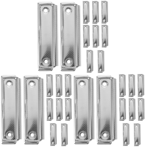 VILLCASE 3 Sätze Schreibblockhalter Papierklammer Paperclips Klammer Fürs Büro Zwischenablage Clip Für Schul-klemmbretter Feilenklammern Aus Metall Aluminiumlegierung Silver 10 Stück * 3 von VILLCASE