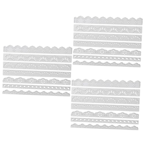 VILLCASE 3 Sätze Spitze Sterben Bastelmesser Scrapbooking-formen Schneidwerkzeug Metallschablone Handwerk Schneiden Sterben Bastelbedarf Prägemappen Kohlenstoffstahl Silver 7 Stück * 3 von VILLCASE