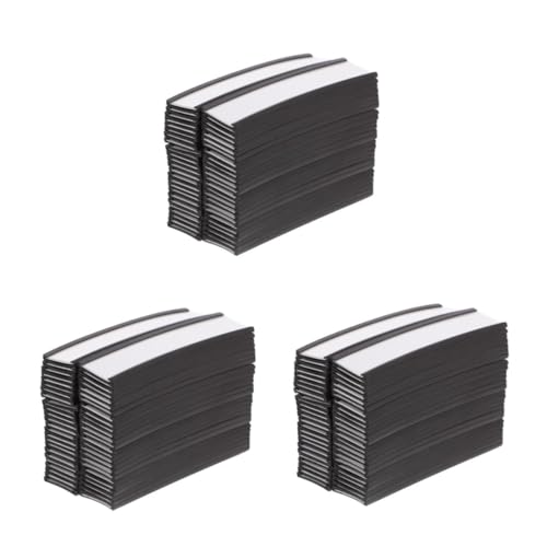 VILLCASE 3 Sätze Steckbarer Etikettenhalter Magnetische Etikettenrahmen Magnetische Regaletiketten Magnetische Werkzeugkastenetiketten Kartenschutzhülle Black Papier 50 Stück * 3 von VILLCASE