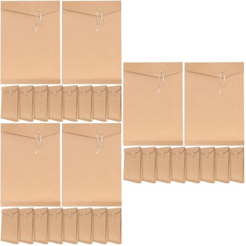 VILLCASE 3 Sätze Tüte Aus Kraftpapier Das Büro Aktenordner Zum Aufhängen An Der Wand Dateiorganisator Kabelclips Kabelorganisator Schubladen-organizer Büroklammern Light Brown 10 Stück * 3 von VILLCASE