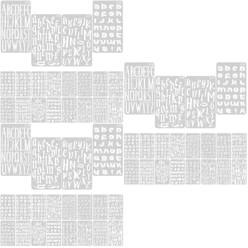 VILLCASE 3 Sätze Vorlage Für Buchstaben Farbmarker Malschablonen Für Wände Schminkschablonen Schablonen Für Die Stoffmalerei Journal-schablonen Wiederverwendbar Das Haustier Weiß 20 Blatt*3 von VILLCASE