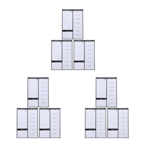 VILLCASE 3 Sätze Wand-whiteboard Radiergummi-tafel Für Die Wand Wochenplaner Trocken Abwischbar Wochenmenü Magnetkühlschrank Menütafel Für Die Küche Beschichtetes Papier 3 Stück * 3 von VILLCASE