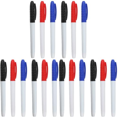 VILLCASE 3 Sätze Whiteboard-stift Schreibutensilien Schreibkladde Löschbare Textmarker Trocken Abwischbare Marker Mit Feiner Spitze Weiß Trockener Löschstift Whiteboard-marker 6 Stück * 3 von VILLCASE