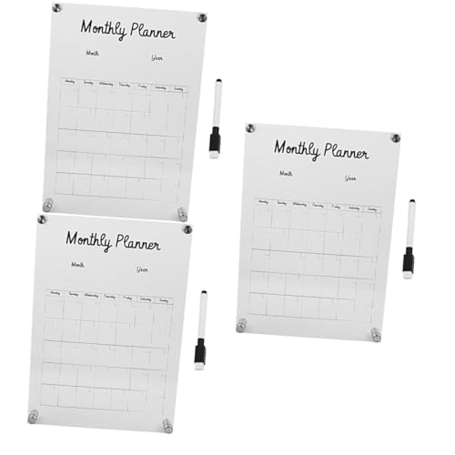 VILLCASE 3 Sätze Wochenplanertafel Übersichtliche Wochenplantafel Löschbar Whiteboard-magnettafel Wochenplan-anzeigetafel Notizblock Für Die Arbeit Kühlschrank Whiteboard Acryl Transparent von VILLCASE