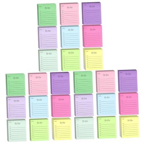 VILLCASE 3 Sätze Zierende Farb-haft Notizen Pads Beachten Sie Die Tablette Textmarker Moderne Büromaterialien Halter Aufkleber Für Schulnotizen Hauszubehör Papier Colorful 9 Stück * 3 von VILLCASE