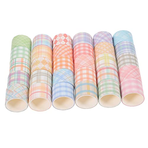 VILLCASE 30 Rollen Kariertes Washi Tape Retro Doppelklebeband Scrapbook Zubehör Punkt Tagebuch Aufkleber Klebeband Spender Handgefertigte Aufkleber Kunst Tape Aufkleber Ästhetisches von VILLCASE