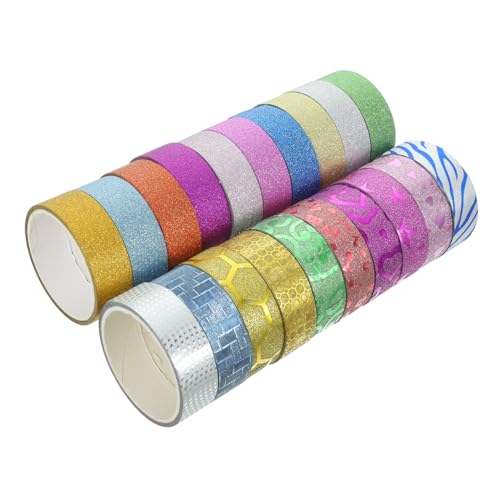 VILLCASE 30 Stück DIY Washi Tapes Ästhetisches Buntes Klebeband Mit Blumenmotiven Selbstklebende Dekorationsaufkleber Für Scrapbooking Und Kreative Projekte Zufälliger von VILLCASE