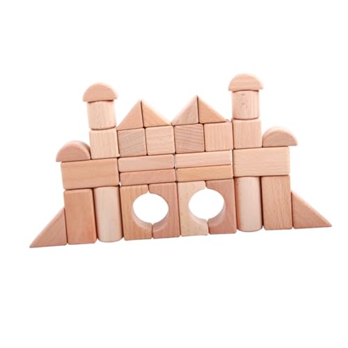 VILLCASE 32 Stk Holzhandwerk Spielzeuge Bastelwürfel Quadratischer Holzblock Buchenblock Lernspielzeug Aus Holz Holzwürfel Colorful Hölzern von VILLCASE