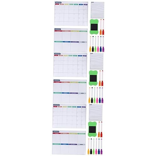 VILLCASE 36 Stk Magnetischer Kühlschrankmagnet Monatliche Kalenderaufkleber Löschbare Whiteboards Magnetischer Kühlschrankkalender-aufkleber Mahlzeit Notizblock Umweltschutzgummi Magnetisch von VILLCASE