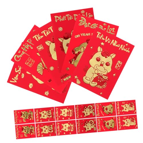 VILLCASE 360 Stück Kreative Rote Umschläge Jahr Des Pferdes Vietnamesische Geldumschläge für Frühlingsfest Stilvolle Hong Bao Taschen für und Firmenfeiern VILLCASE 360 Stück Kreative Rote Umschläge Jahr Des Pferdes Vietnamesische Geldumschläge für Frühlingsfest Stilvolle Hong Bao Taschen für und Firmenfeiern von VILLCASE