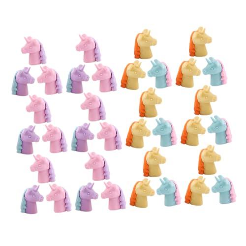 VILLCASE 36St Radiergummi Einhornstifte Einhorn Schulmaterial Bleistiftaufsatz erasers for Einhorn-Artikel 3D-Radierer schreibtisch haustiere für kinder klassenzimmer von VILLCASE