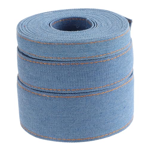 VILLCASE 3St Denim-Gurtband Dekoration Haarband rosa Schleife Bänder zum Basteln weißes Band seidenband ribbon grinds Handwerksversorgung DIY-Geschenkband Denim aus Polyester-Baumwolle Blue von VILLCASE