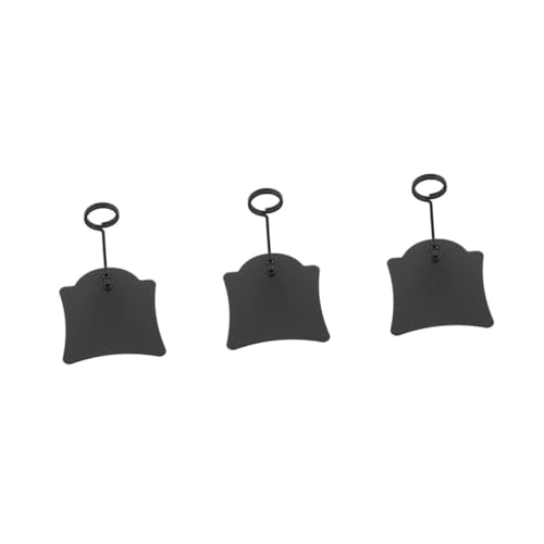 VILLCASE 3St Preisschild Desktop-Nachrichtenordner Bildhalter für Tische Desktop-Papierhalter Büroklammerhalter Memohalter für den Schreibtisch Halter für Büroklammern Metall Black von VILLCASE