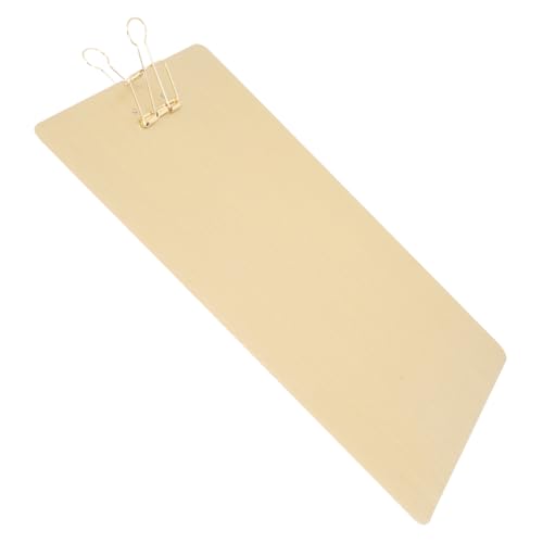 VILLCASE 3St praktischer Aktenclip schreibtafel buchstabentafel dokumentenmappe write board Taschen-Klemmbrett Papierordner Klemmbrett für Klassenzimmer Büro-Hartfaserplatte Überzug Golden von VILLCASE