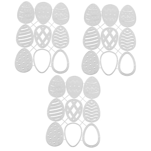 VILLCASE 3pcs Ostern Sterben Sterben Herstellung Des Schnittladens Stirbt Mini-stanzmaschine Stanzformen Stempel Und Matrizen Für Die Kartenherstellung Prägemappen Silver Kohlenstoffstahl von VILLCASE