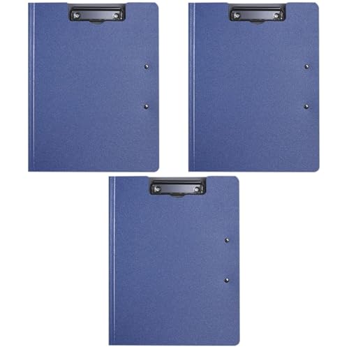 VILLCASE 3st A4-ordner-clip Planke Bürozubehör Zertifikatsordner Clips Klebstoff Büro-zwischenablageordner Kabelbinder Büroklammern Halter Papierordner Kleines Klemmbrett Bretter Pp Blue von VILLCASE