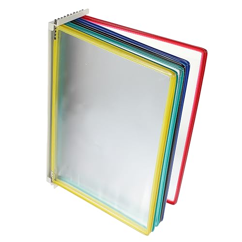 VILLCASE 3st An Der Wand Befestigter Aktenordner Ordnerhalter Für Die Wand Wandaktenhalter Zeitungsständer Büroordner Akkordeon-ordner Hängeregister-organizer Regale Colorful Metallrahmen von VILLCASE