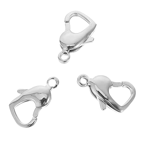 VILLCASE 3st Verbindungsschnalle Halskettenketten Set Zur Herstellung Von Ohrringen Verschluss Für Halskette Silberkette Schmuck Set Zur Herstellung Von Armbändern Silver Rostfreier Stahl von VILLCASE