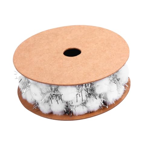 VILLCASE 3st Weihnachtsbaumschmuckband Pom Pom Girlande Dekorationen Pom Pom Weihnachten Weihnachtsbaumkugel Weihnachtsbaum Graland Bommelbänder Zum Basteln Pompom Ammer Weiß Textil- von VILLCASE