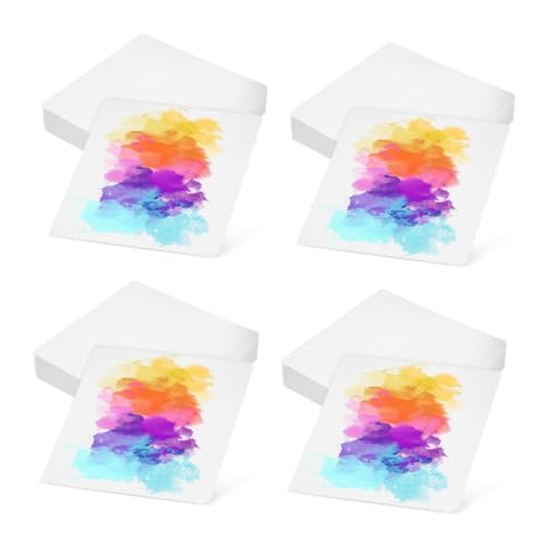 VILLCASE 4 Sätze Aquarellpapier Malpapier Für Kinder Zeichenpapier Papier Zum Malen Von Kindern Papier Für Die Aquarellmalerei Kartonpapier Aquarellkarten Weiß 50 Stück * 4 von VILLCASE