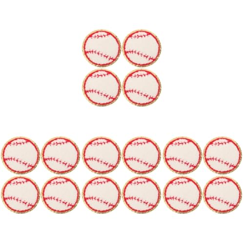 VILLCASE 4 Sätze Baseball-bügeltuch-aufnäher Wohnungseinrichtung Wohnungsdeko Kleiderflicken Benutzerdefinierter Patch Groovig Austauschbare Sportball-patches Zarte Fellflecken 4 Stück * 4 von VILLCASE