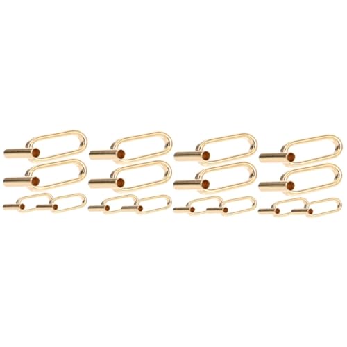 VILLCASE 4 Sätze Broschenkonverter Karabiner Mit Ovalem Verschluss Brosche Für Kleidung Knöpfe Stifte Pin-hersteller Stecker Brosche Liefern Broschenteil Rostfreier Stahl Golden 4 Stück * 4 von VILLCASE