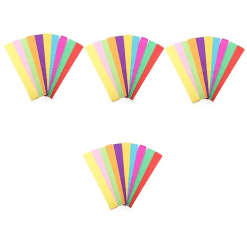 VILLCASE 4 Sätze Farbiges Krepppapier Origamipapier DIY Papier Bastelpapier Dekorieren Miniaturwürfel Mini Bastelblumen Verzierungen Zerknittertes Papier Verpackungspapier Für 20 Blatt * 4 von VILLCASE