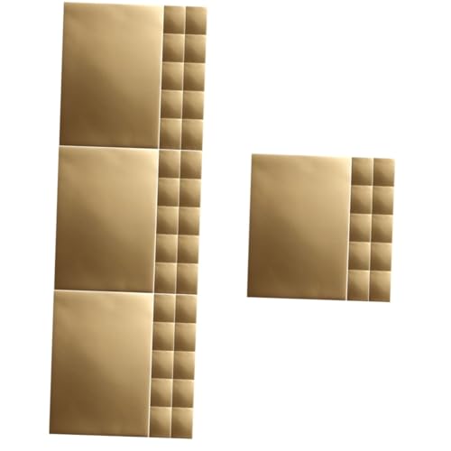 VILLCASE 4 Sätze Goldener Karton Goldene Umschläge Konstruktionspapier Goldkarton Diagramm Papier Falten Pergamentpapier Seidenpapier Einwickeln Geschenkpapier Band Das Papier 25 Blatt * 4 von VILLCASE