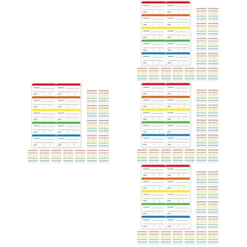 VILLCASE 4 Sätze Lebensmittelaufbewahrungsetiketten Lebensmittelaufzeichnungsetikett Lebensmittelklassifizierungsaufkleber Lebensmitteldatumsetikett Kühlschrank 300 Stück * 4 von VILLCASE