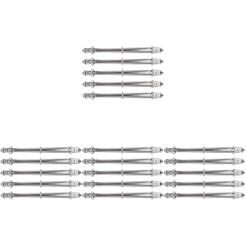 VILLCASE 4 Sätze Mappe Ring Ordner-stiftetui Große Ordner Veranstalter Mechanismus-binder Planer Ordner Binder Binderückeneinlagen Planer Binder Bindekämme Weißnickel Silver 5 Stück * 4 von VILLCASE