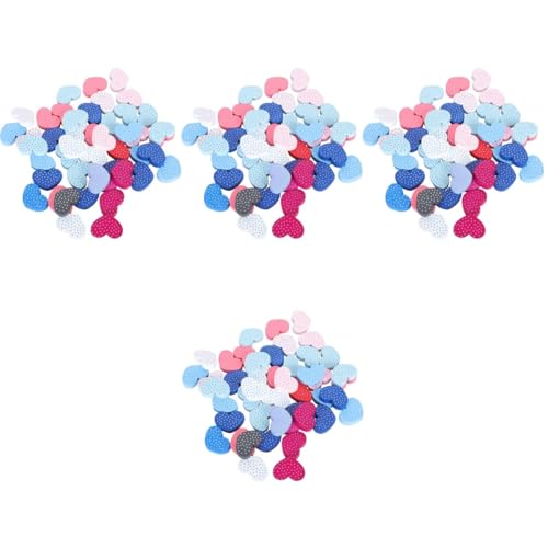VILLCASE 4 Sätze Mit „Love“ Bedruckte Holzperlen Mit Herzen Valentinstagsaufkleber Buchstabenperlen Schmuckperlen Charms In Großen Mengen Valentinstagsdekorationen 200 Stück * 4 von VILLCASE