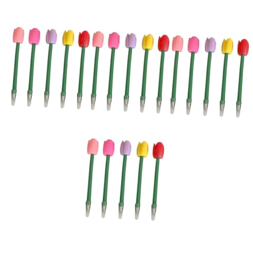 VILLCASE 4 Sätze Simulierter Tulpenstift Pastell Löschbare Stifte Mehrfarbig Schwarze Gelstifte Mit Feiner Spitze Kugelschreiber Zum Aufkleben Farbige Stifte Punkt Stift Plastik 5 Stück * 4 von VILLCASE