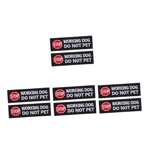 VILLCASE 4 Sätze Stickaufnäher Für Haustiertransporter Kabelbaumetikett Hunde-stickaufkleber Arbeitshund Patch Diensthundewesten-patch Service-tier-patch Black Polyester 2 Stück * 4 von VILLCASE