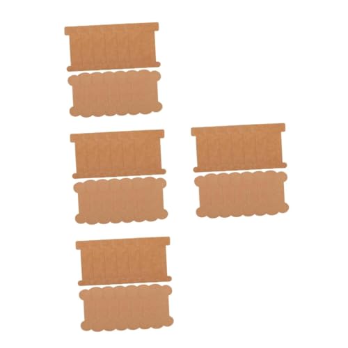 VILLCASE 4 Sätze Wickelplatte Teile Wechseln Mini-dekoration Schalnadeln Pflegekamm Diy-bastelwerkzeuge Handwerk Zubehör Nähgarn-webkarten Nähgarn Karten Kraftpapier Chocolate 80 Stück * 4 von VILLCASE