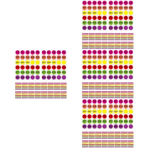 VILLCASE 4 Stück 6 Preisschild Aufkleber Garagenaufkleber Garagenetiketten Runde Aufkleber Preisschilder Verpackungen Für Kleinunternehmen Leerer Aufkleber Halter Garagenschilder Flohmarkt von VILLCASE