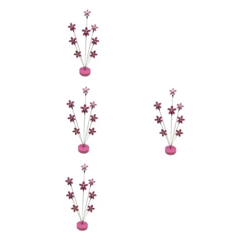 VILLCASE 4 Stück Blumenmemoordner geburtstags büro deko Foto Display Ständer Foto-Display-Halter Hinweisclip Bildständer Tischkartenhalter Tischkartenclip Rostfreier Stahl Rosa von VILLCASE