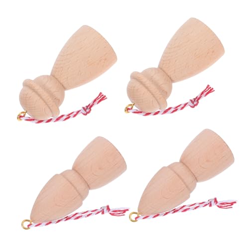 VILLCASE 4 Stück Kleiner Mann-anhänger Aus Holz Peg-puppen Puppen Aus Holzklammern Holzpuppe Mini-puppen Zum Aufhängen Holzfiguren Puppenfigur Aus Holz Kleine Menschenfiguren Hölzern Beige von VILLCASE