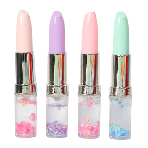 VILLCASE 4 Stück Lippenstift-gelstift Kugelschreiber Mit Strasssteinen Lippenstiftstifte Kugelschreiber-partygeschenke Make-up-party-gefälligkeiten Neuheit-stifte Kawaii-stifte Plastik von VILLCASE