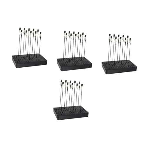 VILLCASE 4 Stück Memo-ordner Mini-werkzeuge Liefert Stecker Anti-rutsch-zubehör Ornamente Figuren Digitale Figuren Große Büroklammern Figuren Der Mittelkonsole Clips Black Rostfreier Stahl von VILLCASE