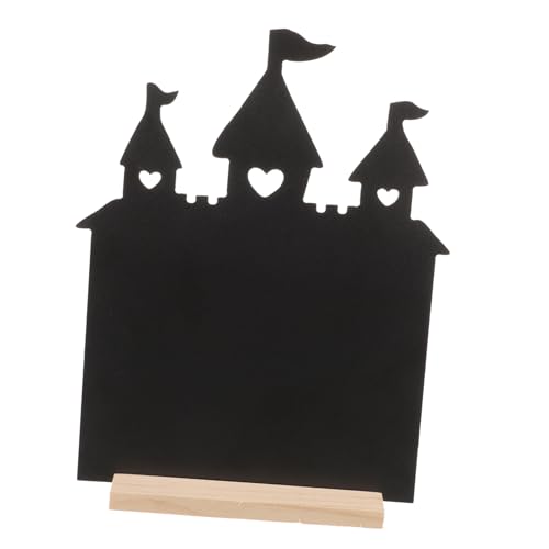 VILLCASE 4 Stück write board Holztafel kleine Tafelschilder mit Ständer Mini-Tafelschilder Kindertafel Stehendes Kreidetafelschild Kreidetafel Staffelei Zeichen Tafelzeichen hölzern Black von VILLCASE