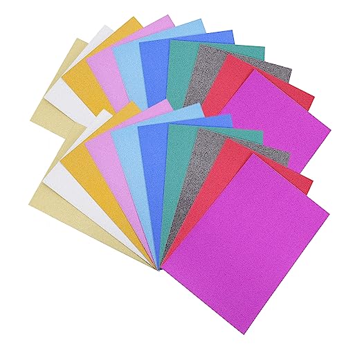 VILLCASE 40 Blätter Geprägtes Papier Bastelfolie Karton Selber Machen Kartonpapier, Farbiges Papier Glitzerkarton Farbiges Druckerpapier Glitzerpapier Pastellpapier Buntes Papier Papierstau von VILLCASE