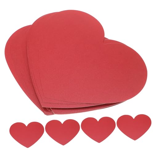 VILLCASE 40St Liebeskarte Herz Edelsteine Klarer Spielkartenständer hängendes Herz valentinstags Karten Valentinstag Karten lustige Valentinskarte Valentine herzkarten Papier rot von VILLCASE