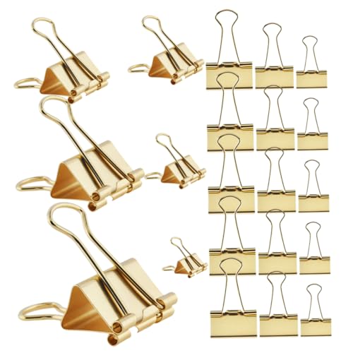 VILLCASE 42st Langer Schwanzclip Büromappenclip Büroklammern Clips Innovativer Clip Fotoclips Für Bilder Süße Büroklammern Aktenklammern Kleine Zum Basteln Buchclips Metall Golden von VILLCASE