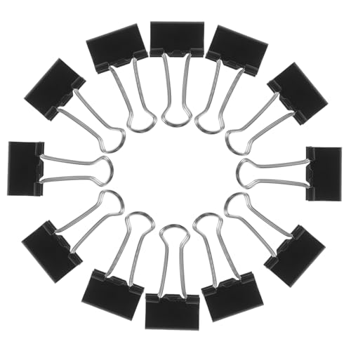 VILLCASE 48st Elliot-ordner Langer Schwanzclip Kleine Heftklammern Kleine Büroklammern Aktenordner-clips Büroklammern Beachten Süße Bindeklammern Ordnerklammern Für Das Büro Metall Black von VILLCASE